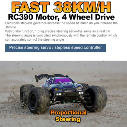 JJRC RC Q132 4WD Monster Buggy, Up to 38km/h, 390 Motor, Metal parts, LED Lights