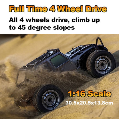 JJRC RC Q132C 4WD Off Roader, Up to 38km/h, 390 Brushless Motor, Metal parts, LED Lights