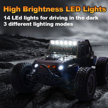 JJRC RC Q132C 4WD Off Roader, Up to 38km/h, 390 Brushless Motor, Metal parts, LED Lights