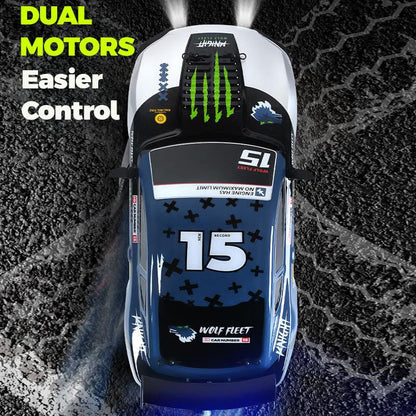 SC16 RC 4WD Drift Car, Dual Motor, 1:16 Scale, LED Lights, Simulated Exhaust Smoke
