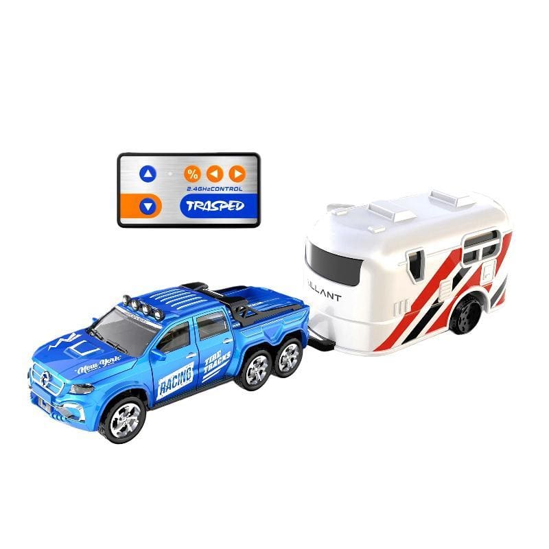 1:64 Mini Alloy RC Car with Lights | Metal Alloy | Trailer