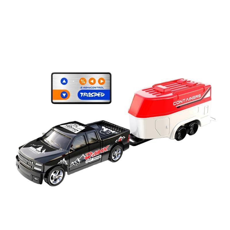 1:64 Mini Alloy RC Car with Lights | Metal Alloy | Trailer