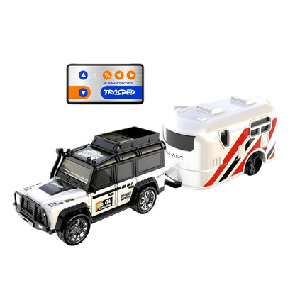 1:64 Mini Alloy RC Car with Lights | Metal Alloy | Trailer