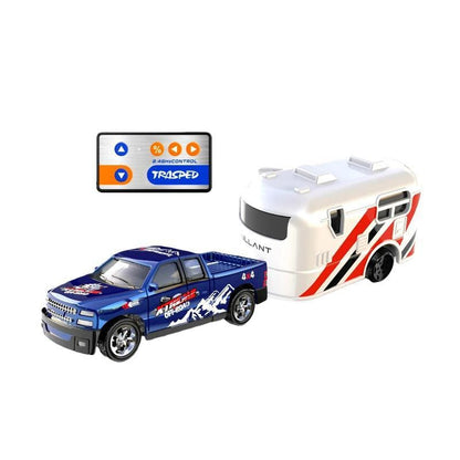 1:64 Mini Alloy RC Car with Lights | Metal Alloy | Trailer
