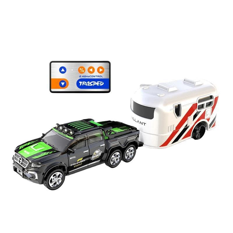 1:64 Mini Alloy RC Car with Lights | Metal Alloy | Trailer