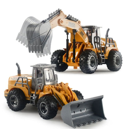 Radio Controlled Wheel Loaders, Cab light, Hinged design, Bucket moves up and down.