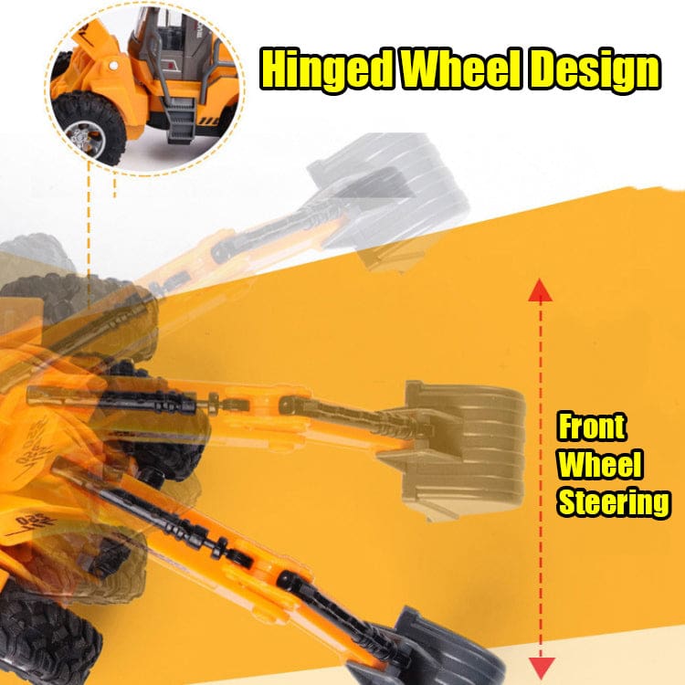 Radio Controlled Wheel Loaders, Cab light, Hinged design, Bucket moves up and down.