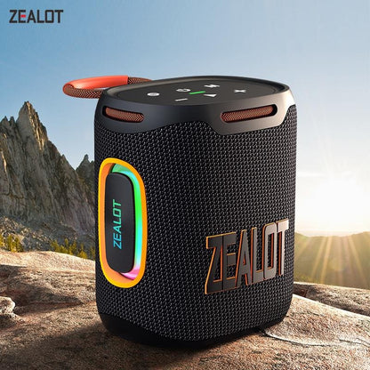 Zealot S122 25W Bluetooth Speaker, LED Lights, 6000mAh Rechargeable Battery