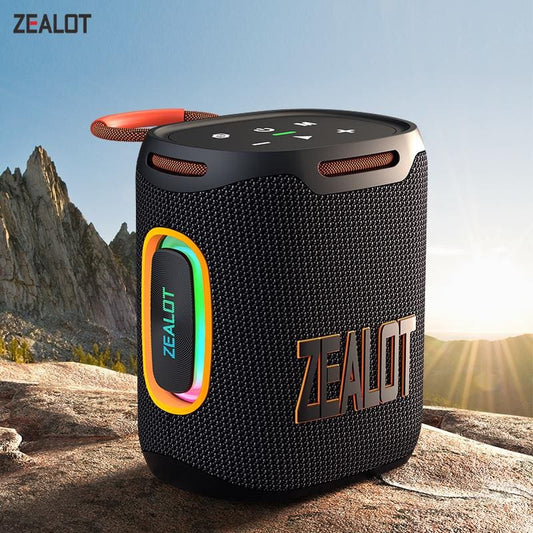 Zealot S122 25W Bluetooth Speaker, LED Lights, 6000mAh Rechargeable Battery