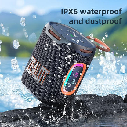Zealot S122 25W Bluetooth Speaker, LED Lights, 6000mAh Rechargeable Battery